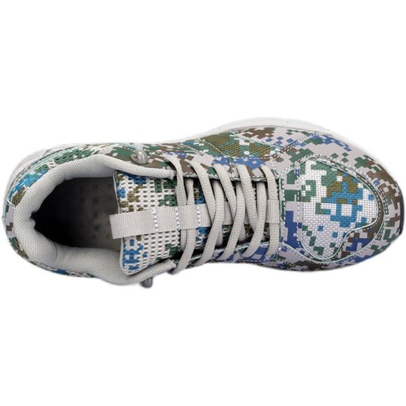 Casual camo shoes with non-slip rubber soles for men